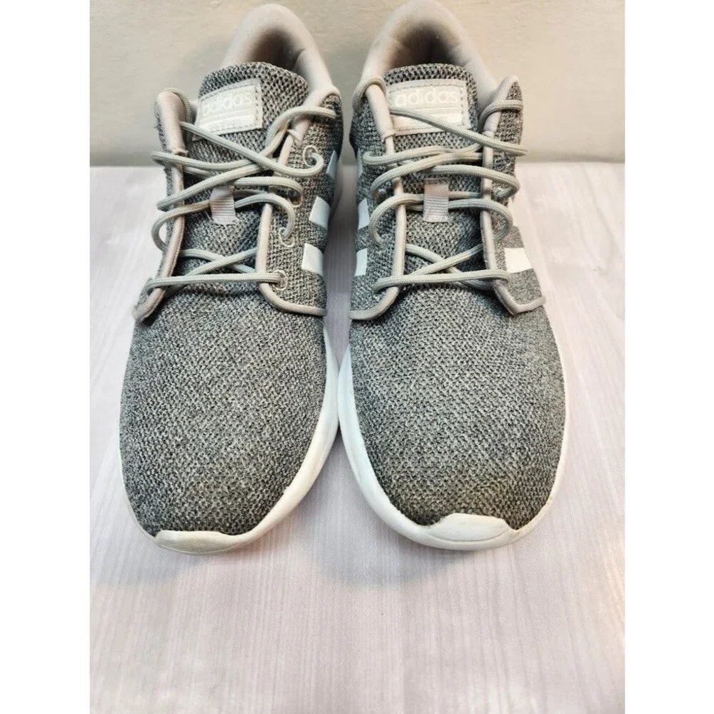 Adidas Cloudfoam QT Racer Shoes Women’s Size 9 Gray FX 3427 lightweight Mesh